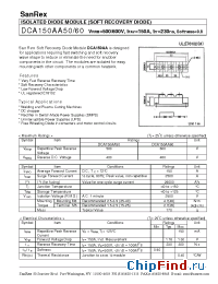 Datasheet DCA150AA50 manufacturer SanRex
